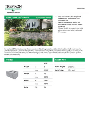 Regalstone Pro Cut Sheet