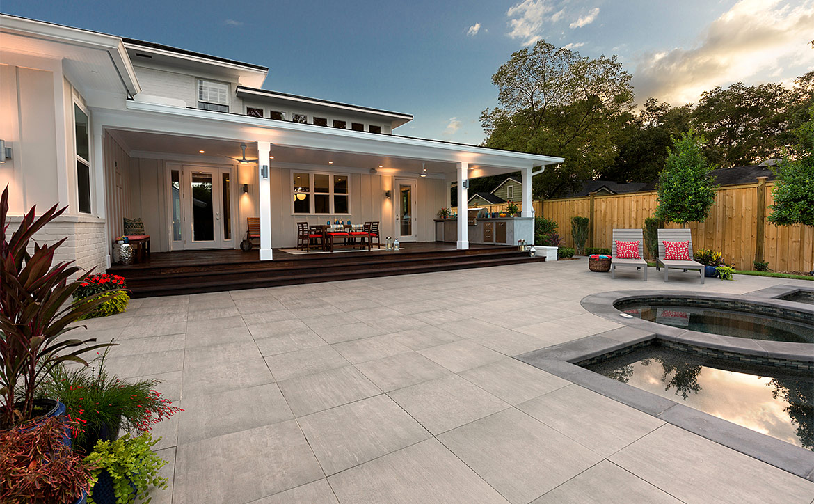 Porcelain Paver Pool Deck